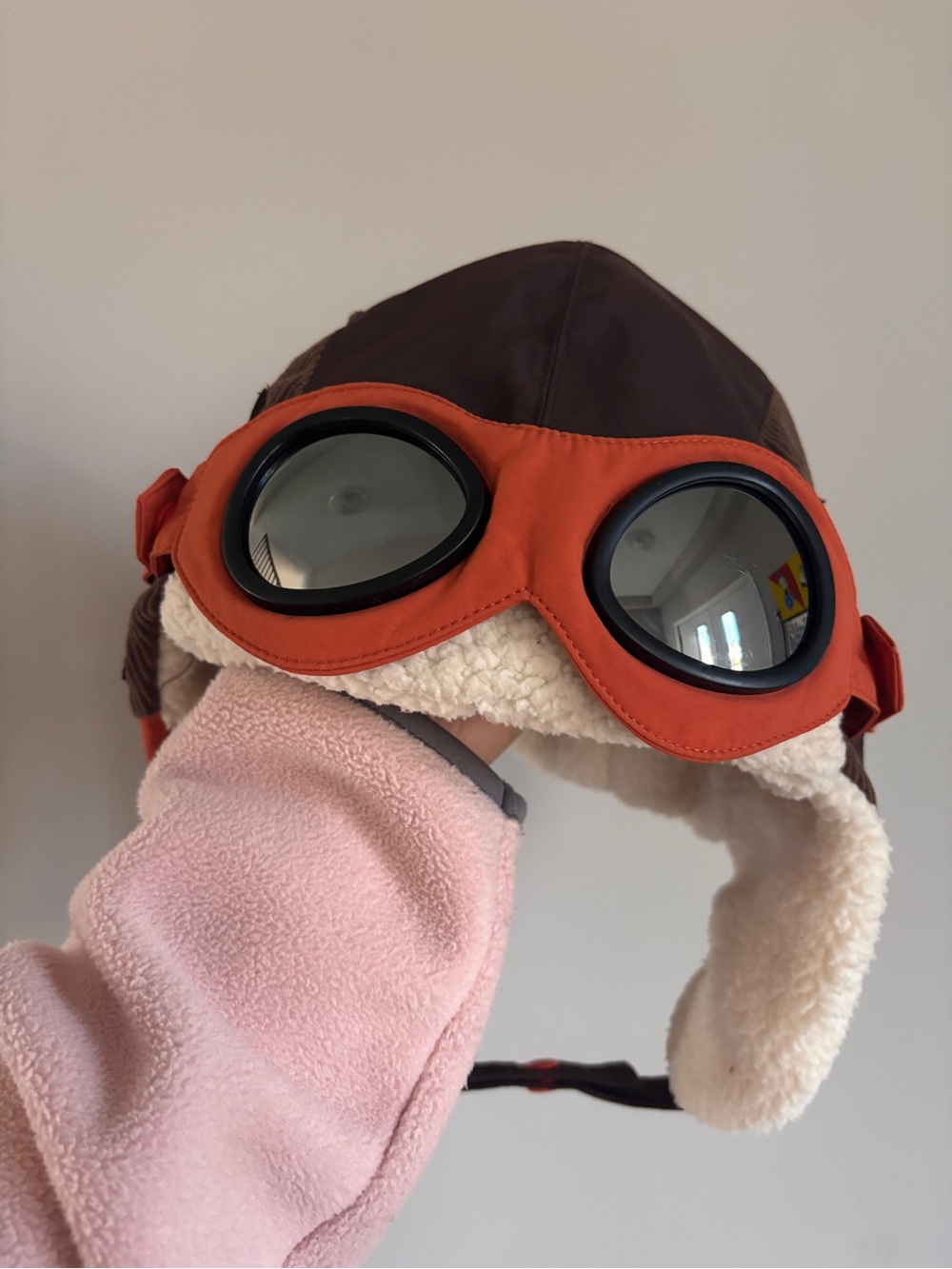 Kids Aviator Winter Hat with Goggles | Sherpa Ear Flap Hat | NWT